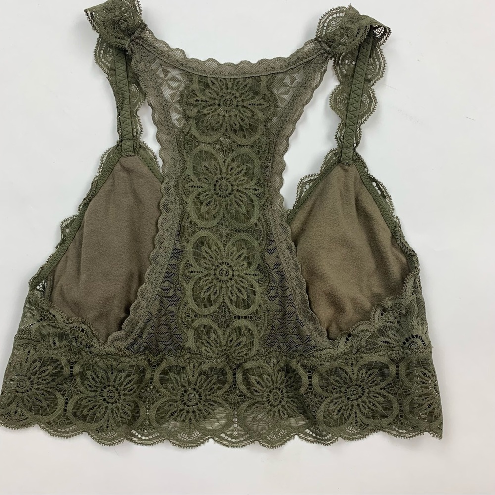 Aerie Green Lace Bra Medium - Picture 5 of 9